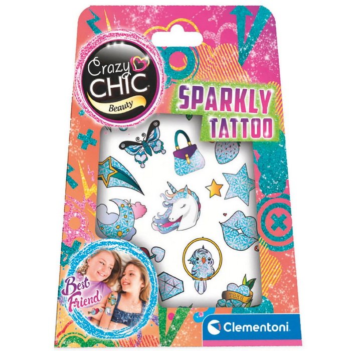 Clementoni Crazy CHIC Trblietavé tetovačky, 17 obrázkov