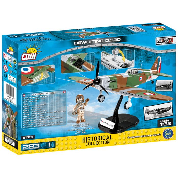 Cobi 5720 Dewoitine D.520, 283 ks + figúrka