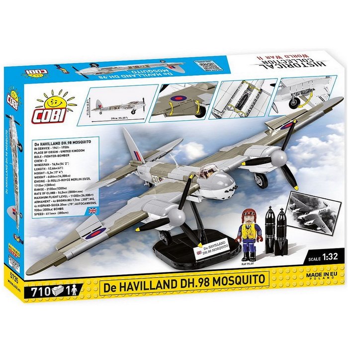 Cobi 5735 De Havilland DH.98 Mosquito, 710 ks + figúrka