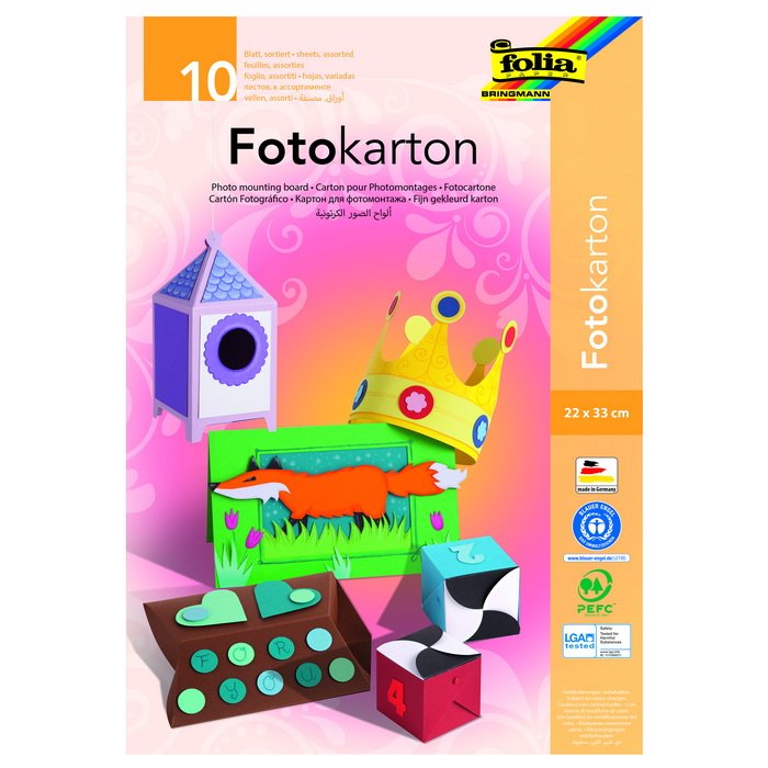 Farebný fotokartón Mix A4+, 300g 10 ks