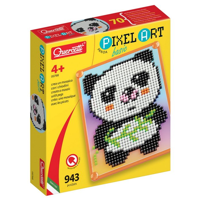 Quercetti Pixel Art Basic Panda, 940+ gombíkov