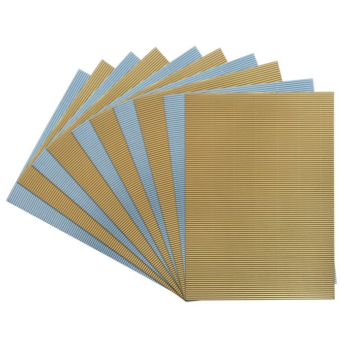 Vlnitý papier - Strieborný a zlatý A4+, 10ks