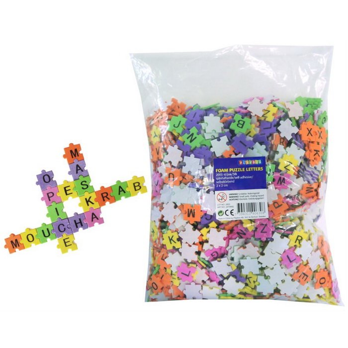 Penové samolepiace puzzle Abeceda, 2000 ks