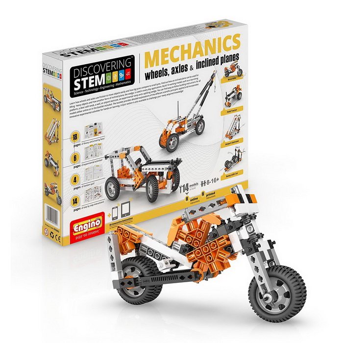 Engino STEM Mechanika - Kolesá, Nápravy a Naklonené roviny