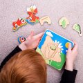 Bigjigs Toys Vkladacie puzzle životný cyklus Motýľ, 6 dielikov