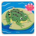 Bigjigs Toys Vkladacie puzzle životný cyklus Žaba, 7 dielikov