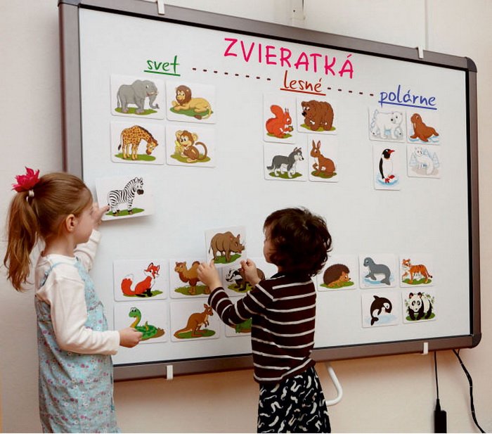 Komplexná sada magnetiek Zvieratká 1, 54 kariet