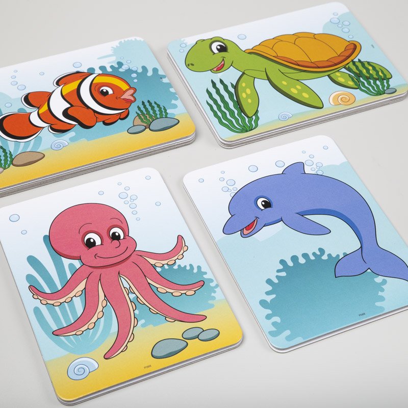 Magnetické obrázky Zvieratká – morský svet, 12 kariet