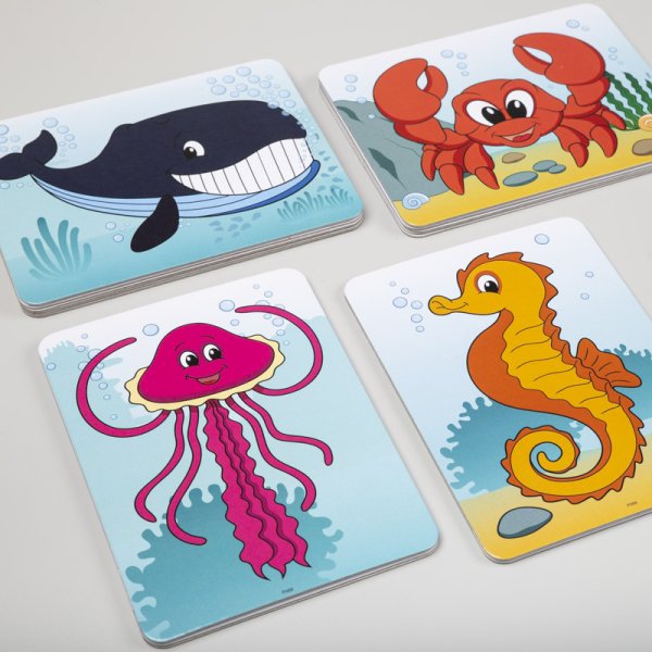 Magnetické obrázky Zvieratká – morský svet, 12 kariet