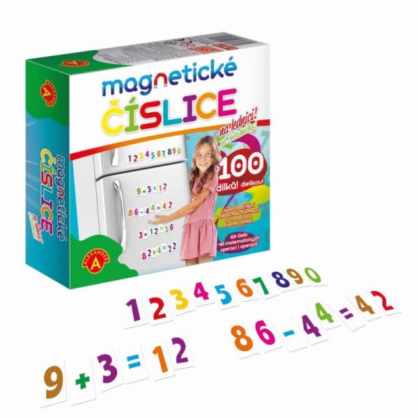 Magnetické číslice na chladničku, 100 ks