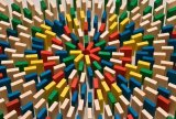 EkoToys Drevené farebné domino