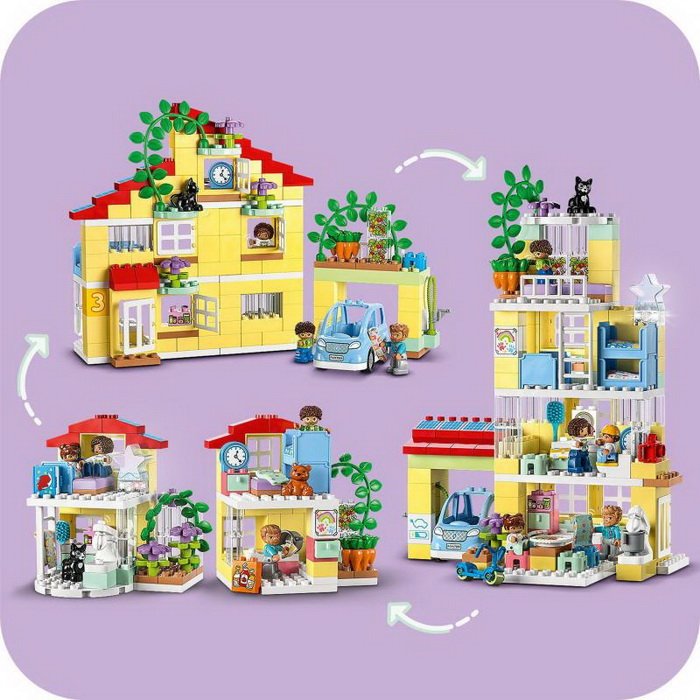 Duplo 10994 Rodinný dom 3v1, 218 ks