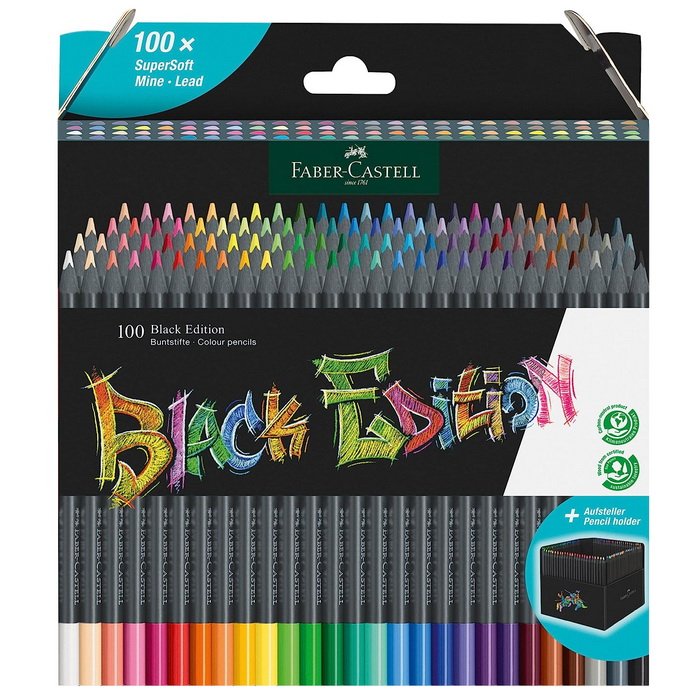 Faber Castell Pastelky Black Edition, 100 ks