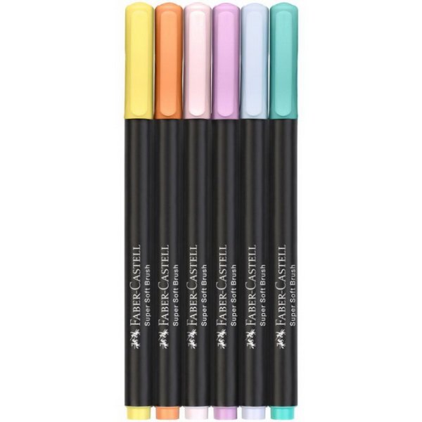 Faber Castell Popisovače Black Edition pastelové, 6 ks