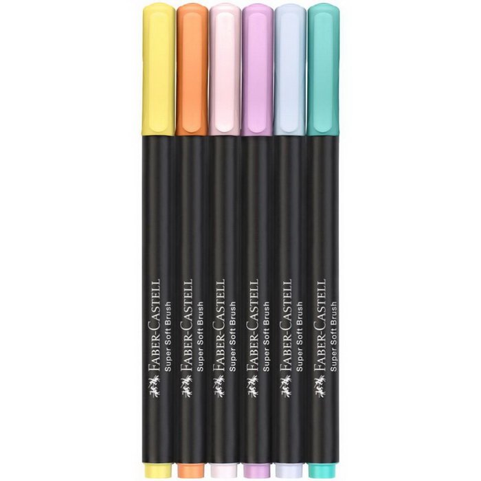 Faber Castell Popisovače Black Edition pastelové, 6 ks