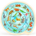 Goki Drevené puzzle Zvierací kruh, 27 dielikov
