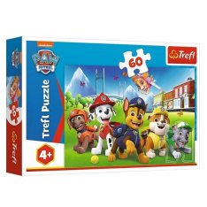 Trefl Puzzle Labková patrola v tráve, 60 dielikov