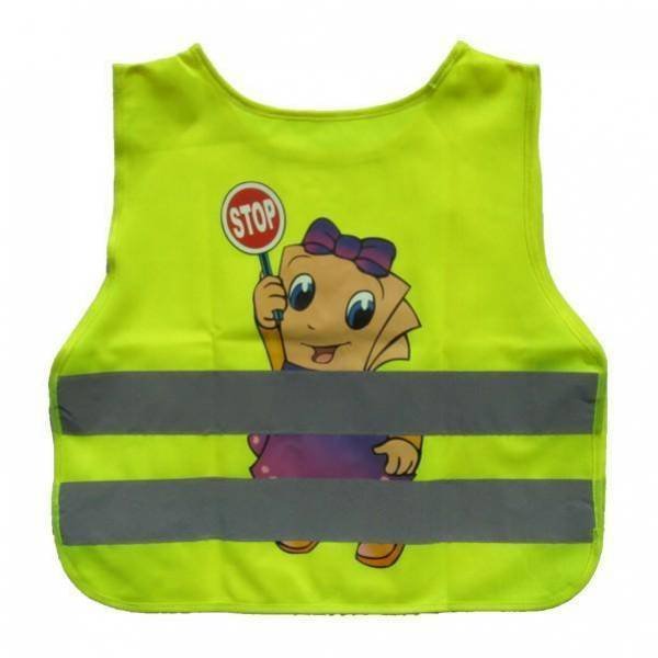 Reflexná vesta zelenožltá STOP s potlačou