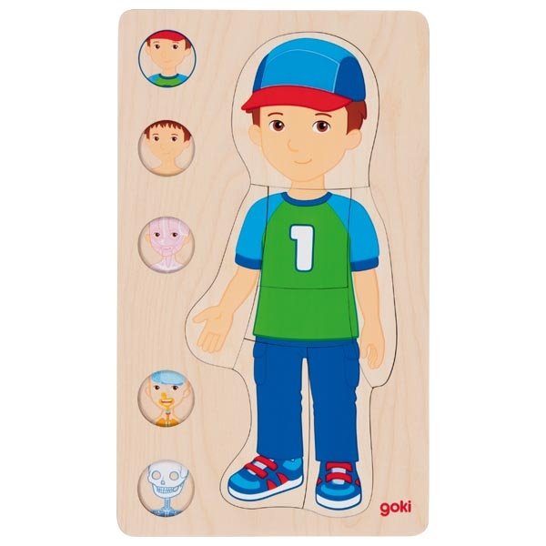 Goki Viacvrstvové puzzle Chlapec, 29 dielikov