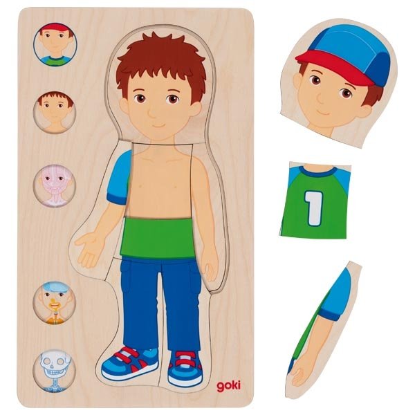 Goki Viacvrstvové puzzle Chlapec, 29 dielikov