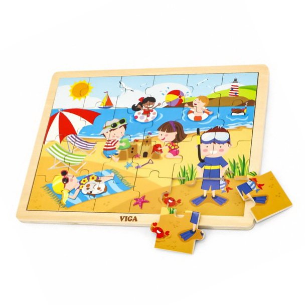 Viga Drevené puzzle Leto, 24 dielikov
