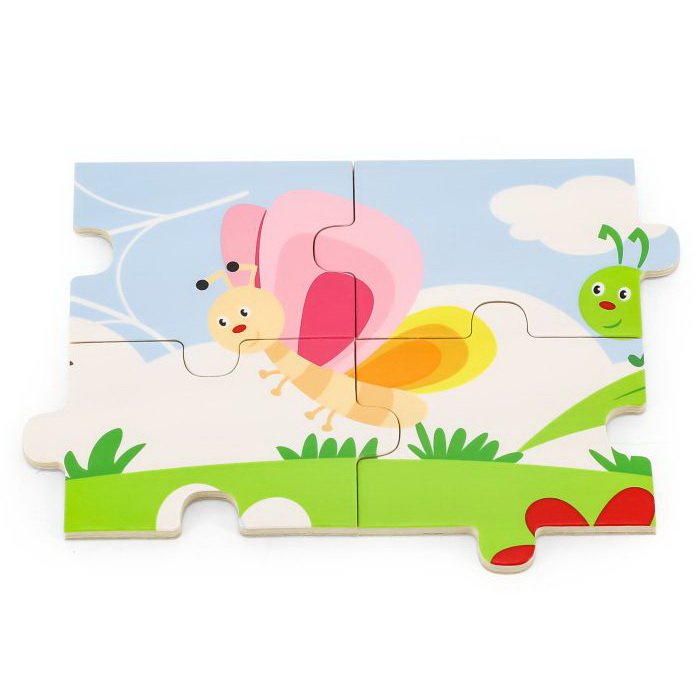 Viga Drevené puzzle Príroda, 16 dielikov