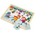 Viga Drevené puzzle Zima, 24 dielikov