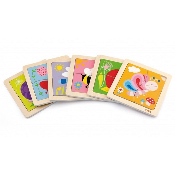 Viga Puzzle pre najmenších Lienka, 4 dieliky