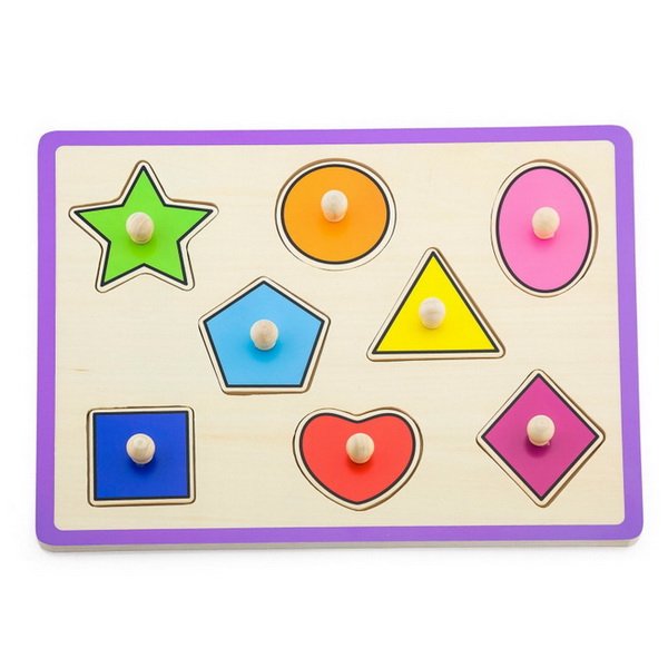 Školské vkladacie puzzle Tvary, 8 dielikov