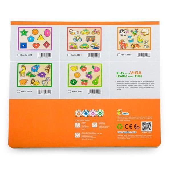Školské vkladacie puzzle Tvary, 8 dielikov