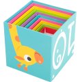 Bigjigs Toys Drevené didaktické kocky Farma, 10 ks