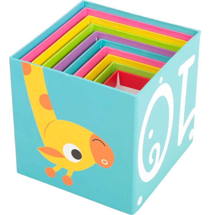 Bigjigs Toys Drevené didaktické kocky Farma, 10 ks