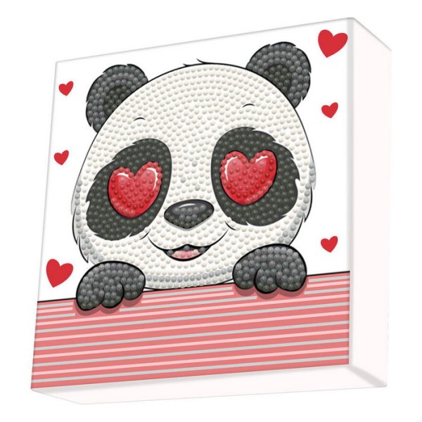 DiamontDotz Zamilovaná panda, 15x15 cm