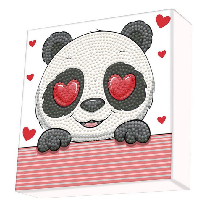 DiamontDotz Zamilovaná panda, 15x15 cm