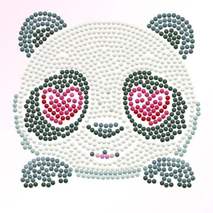 DiamontDotz Zamilovaná panda, 15x15 cm