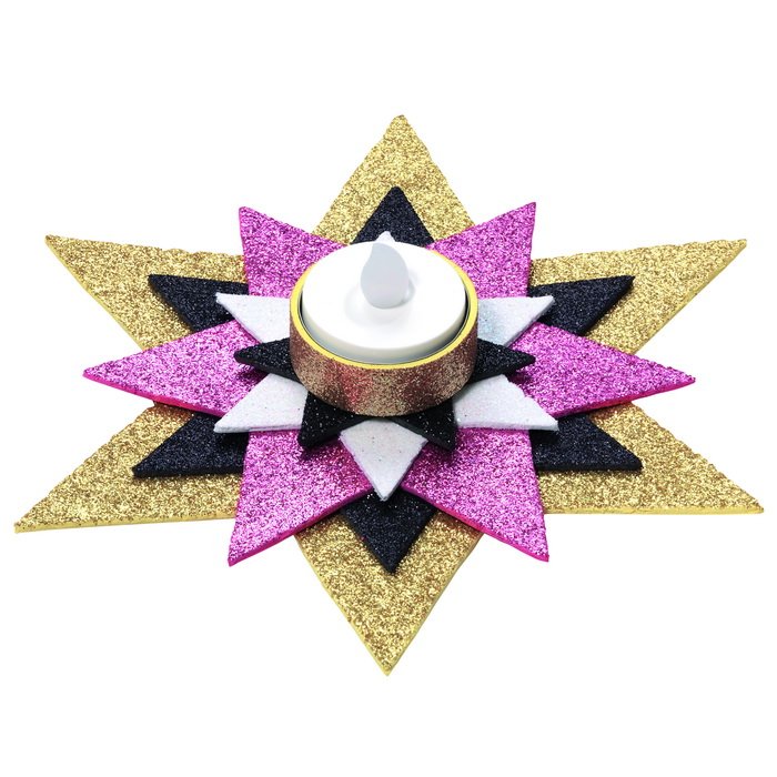 Folia Hárky z moosgummi glitter A4, 10 farieb