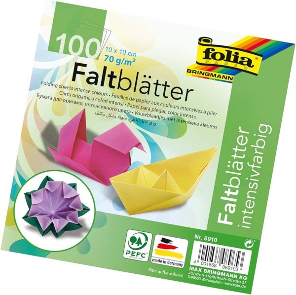 Folia Origami papier Kruh, 100 ks