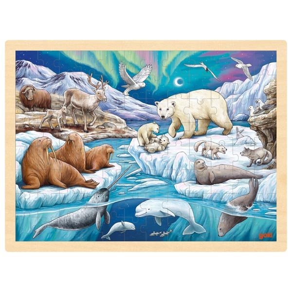 Goki Drevené puzzle Polárna noc, 96 dielikov