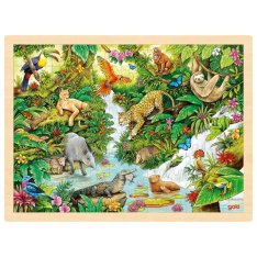 Goki Drevené puzzle V džungli, 96 dielikov