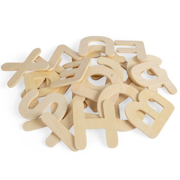 Bigjigs Drevená abeceda veľká vo vrecku, 26 ks