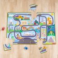 Melissa & Doug MAXI puzzle Cesta okolo sveta + 2 autíčka