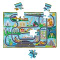 Melissa & Doug MAXI puzzle Cesta okolo sveta + 2 autíčka