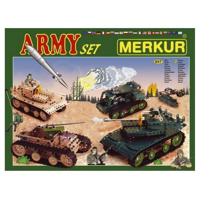 Merkur Army set, 677 ks, 40 modelov