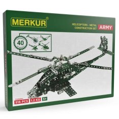 Merkur HeliKopter set 516 ks, 40 modelov