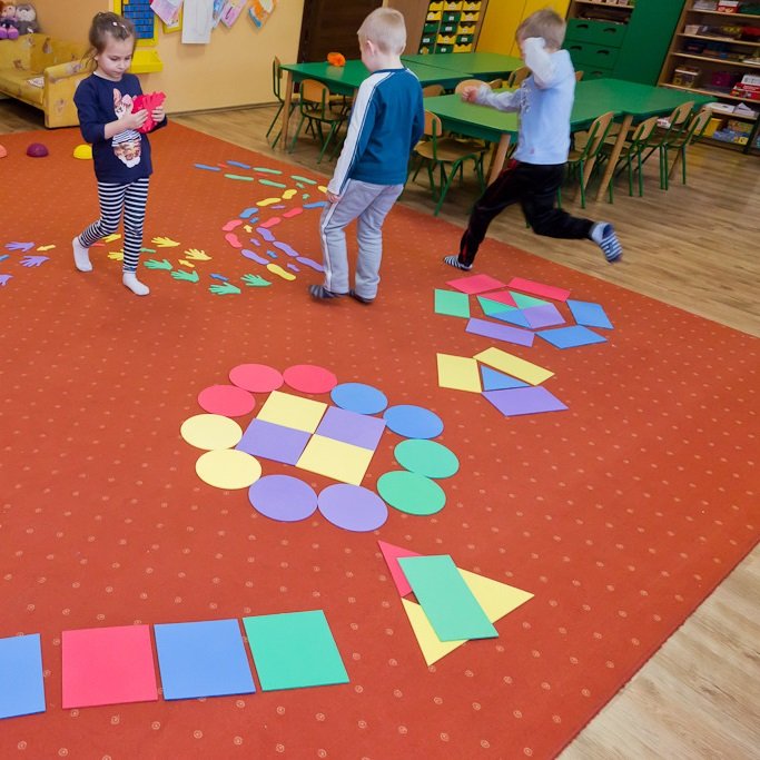 Školská pohybová sada Geometrické tvary, 40 ks