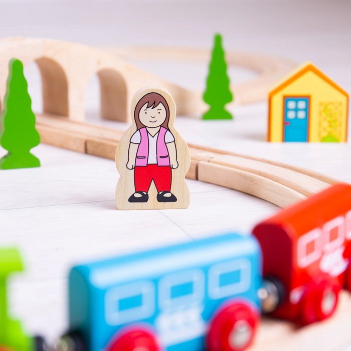 Bigjigs Toys Vláčiková dráha Osmička, 25 ks
