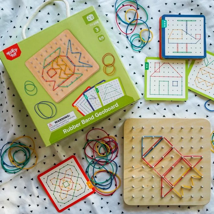 Tooky Toy Geoboard Obrázky z gumičiek