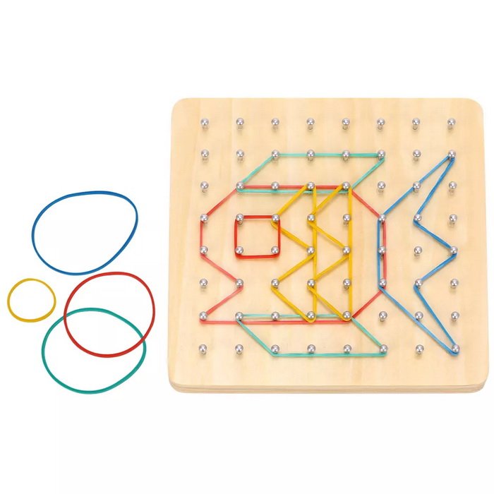 Tooky Toy Geoboard Obrázky z gumičiek