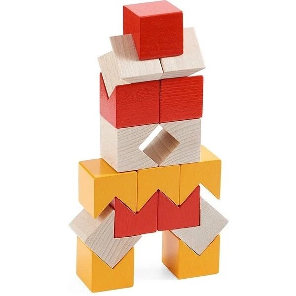 HABA Drevená stavebnica 3D oranžová
