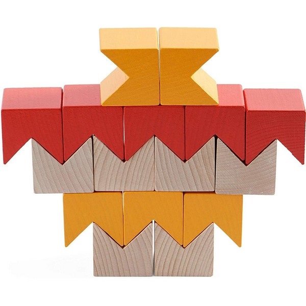 HABA Drevená stavebnica 3D oranžová